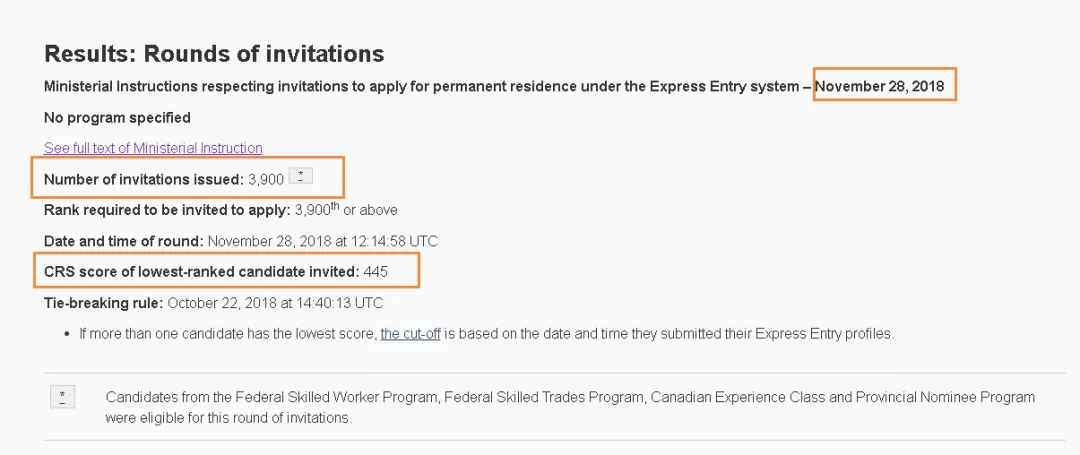 【快讯】加拿大联邦EE快速通道移民第105轮抽选情况新鲜出炉 海外人生
